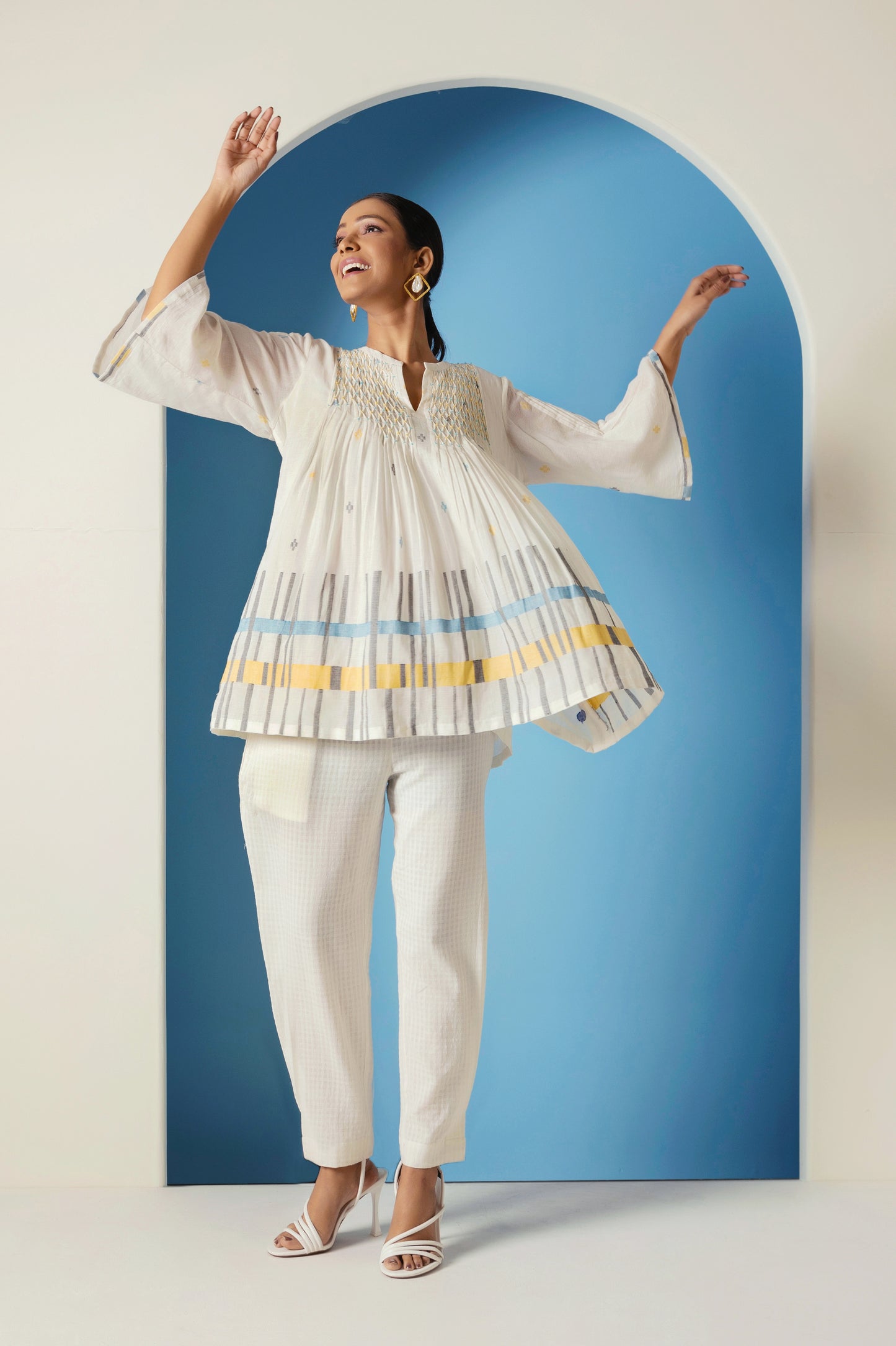 RHOMBUS SMOCK CO-ORD SET