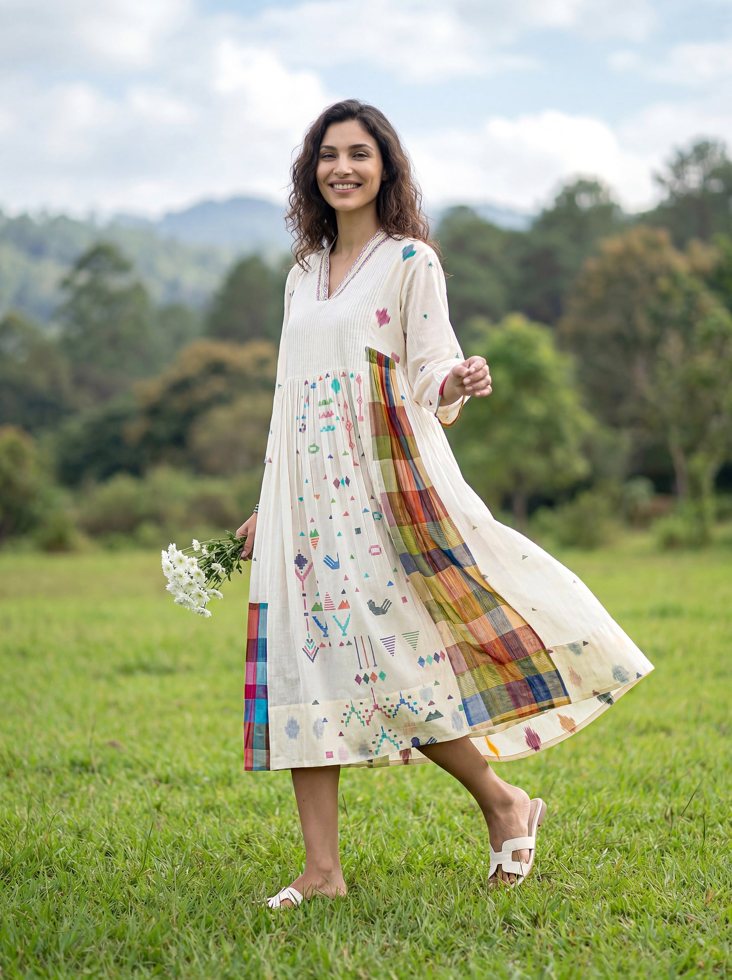 IVORY PETAL DRESS