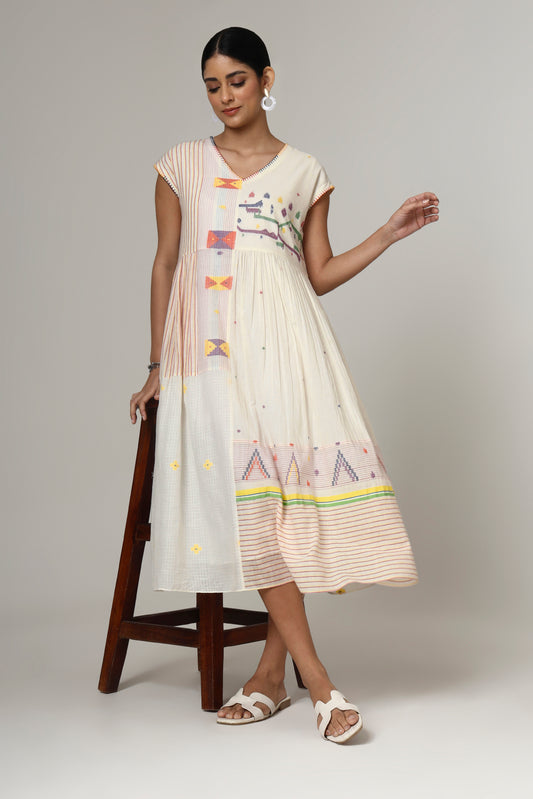 WHITE RAGA DRESS