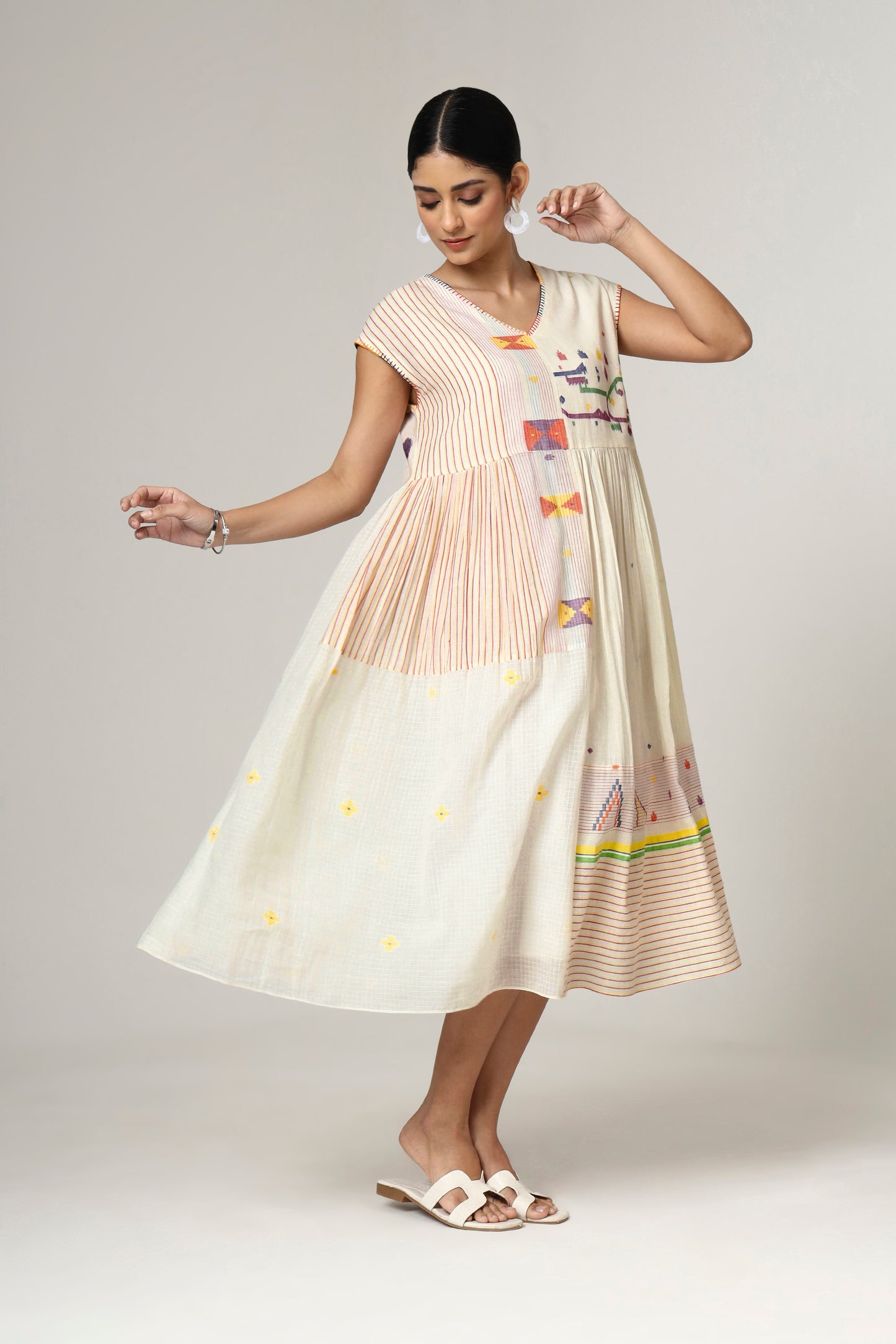 WHITE RAGA DRESS