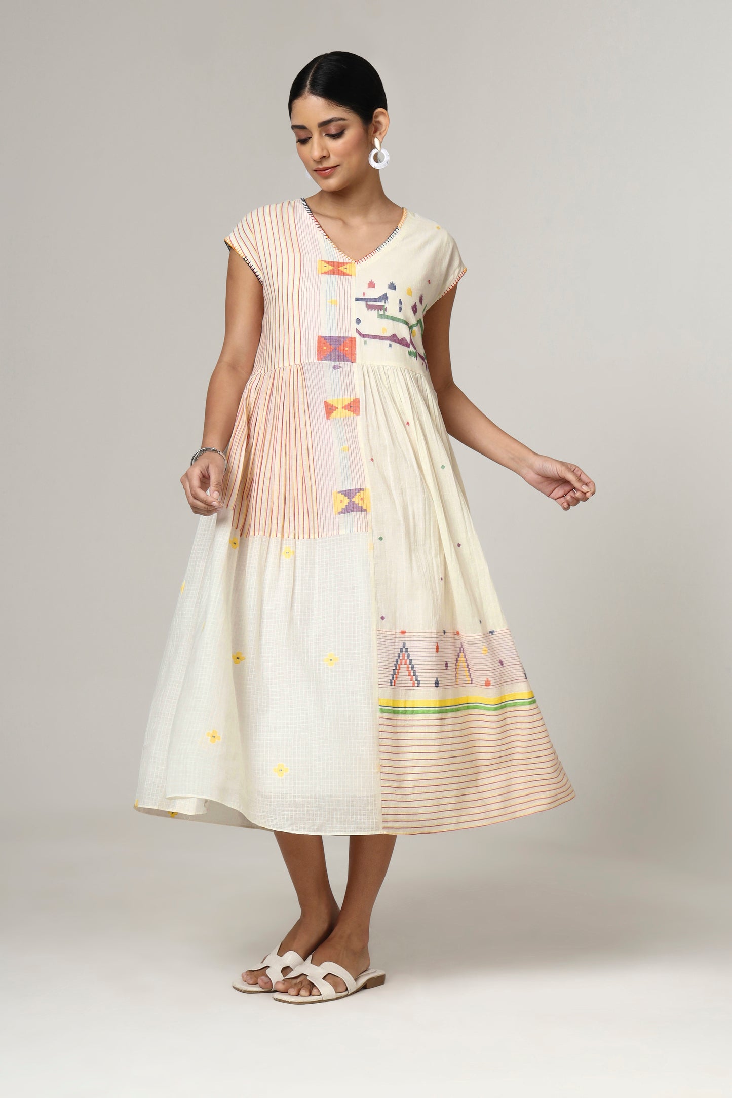 WHITE RAGA DRESS