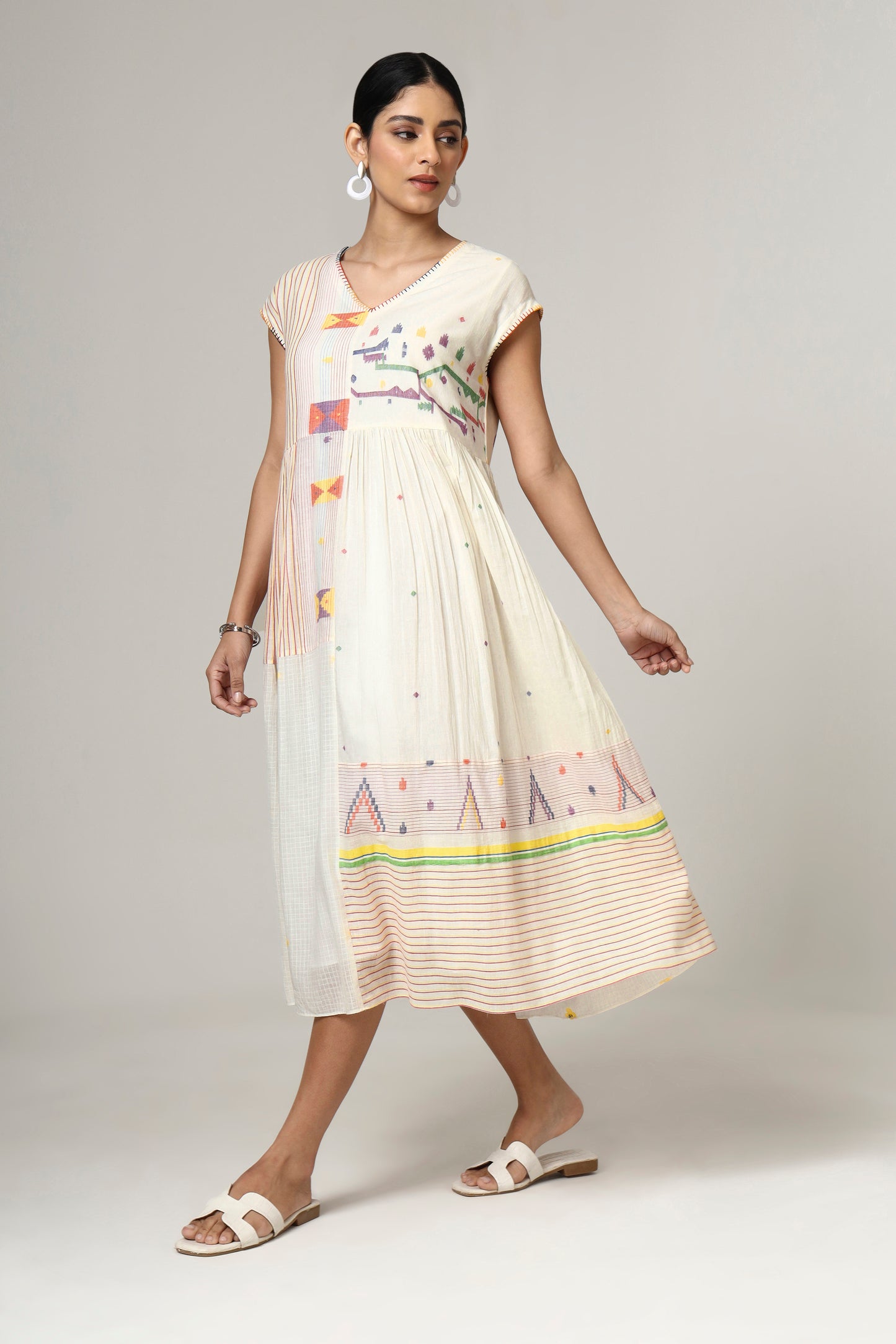 WHITE RAGA DRESS