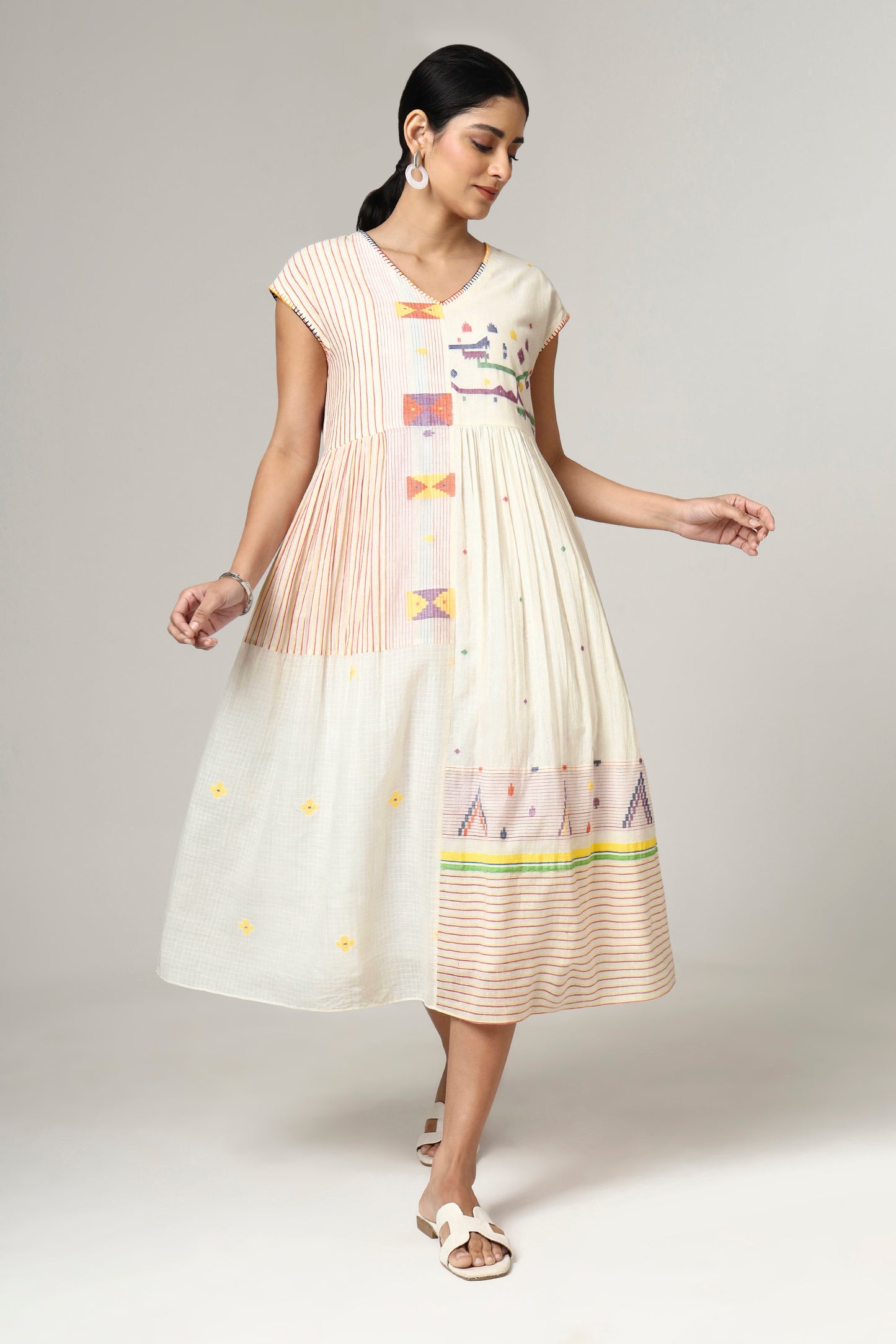 WHITE RAGA DRESS