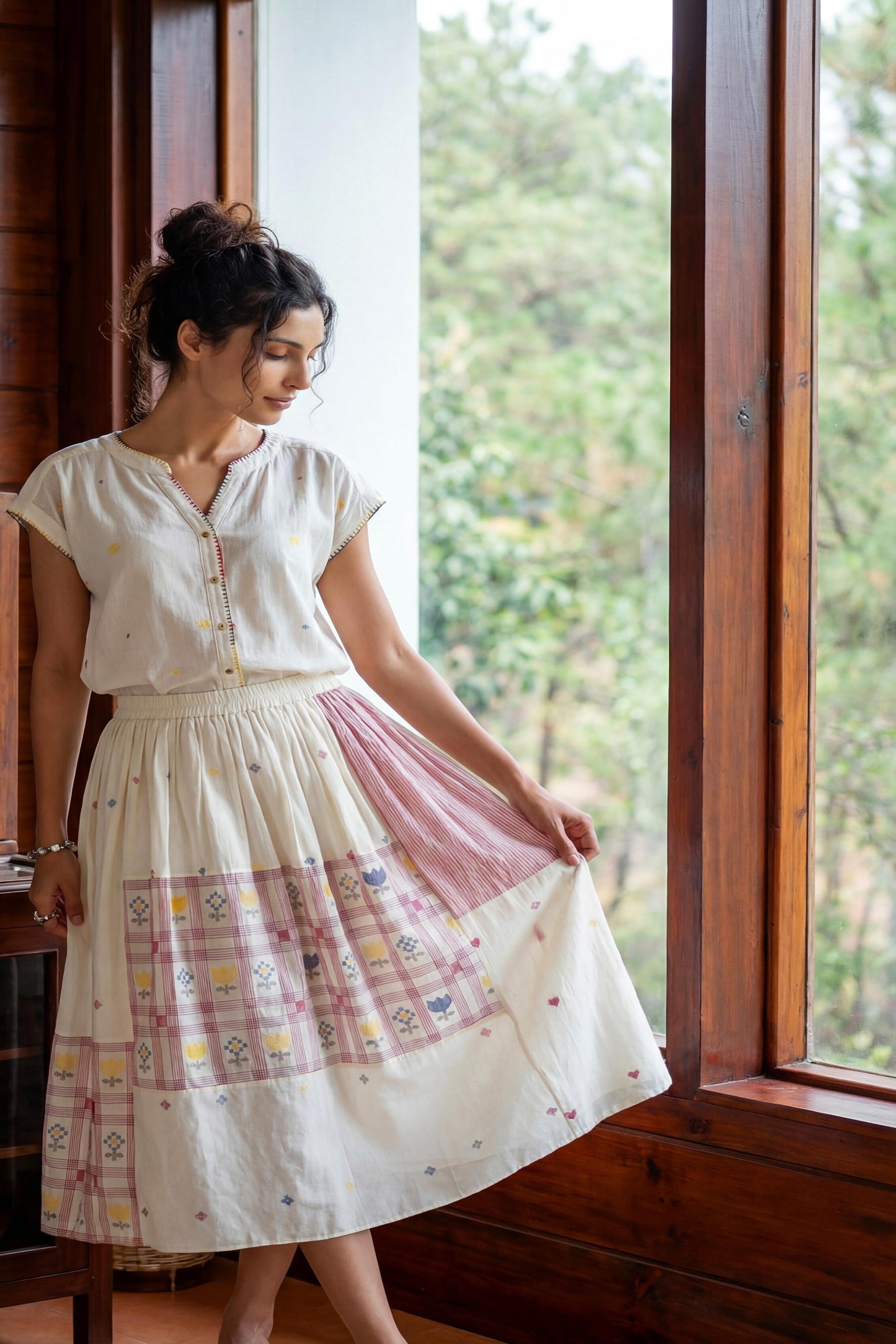 SWISS CHECK SKIRT